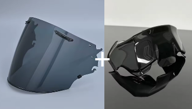 PACK Racing (Visière Teinté Fumé/Iridium + Aileron)